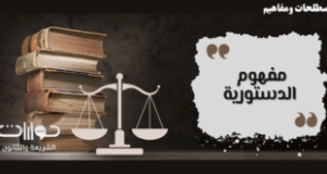 مفهوم الدستورية